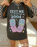 Text Me If It's 2004 Tee - Y2K Nostalgic Heavy Cotton Shirt