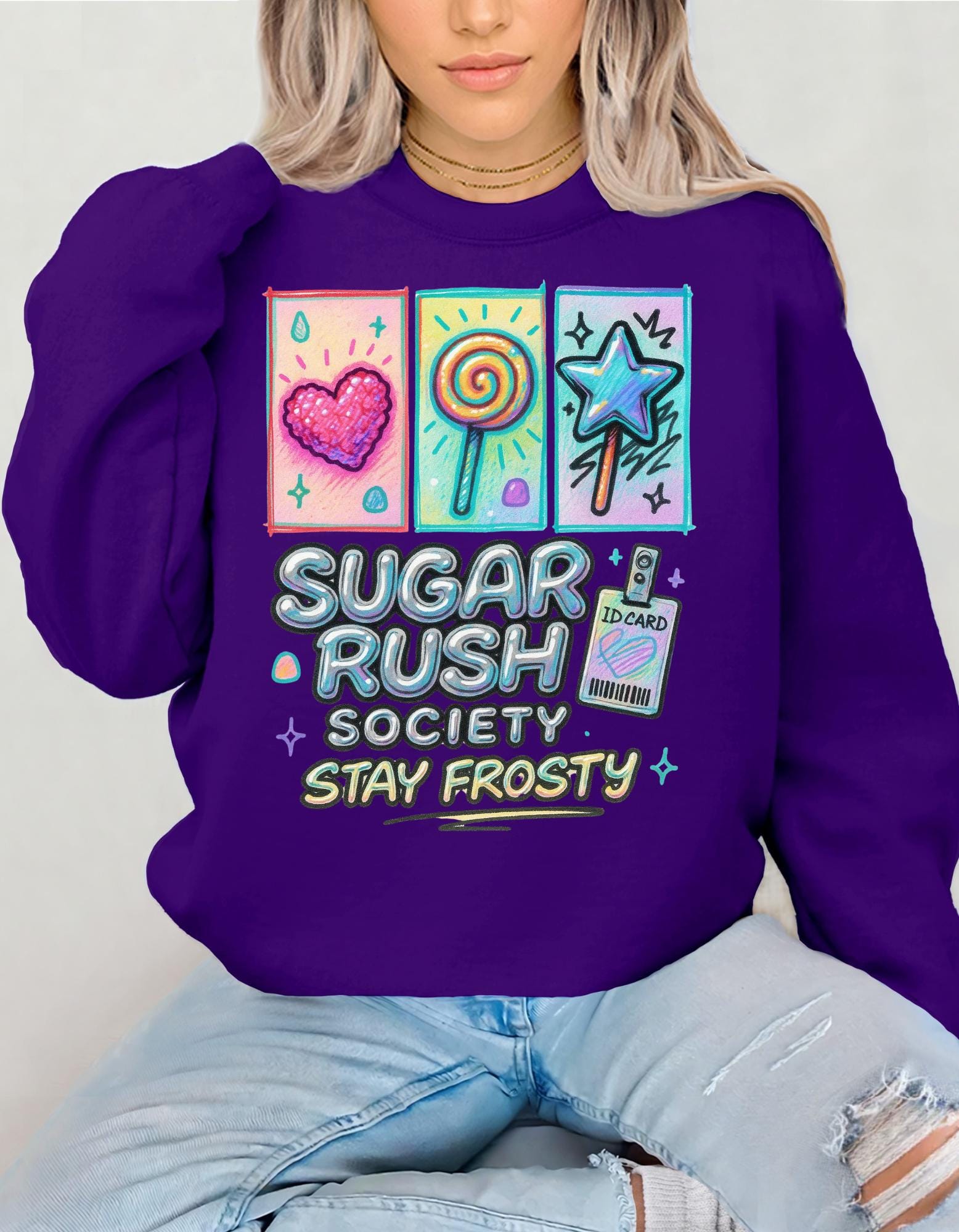 Festive Candy Land Nutcracker Christmas Sweatshirt: Cozy Y2K Holiday Jumper for Sweet Tooth Lovers