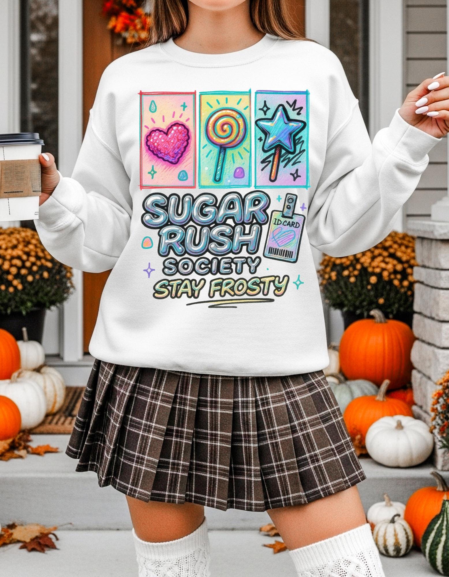 Festive Candy Land Nutcracker Christmas Sweatshirt: Cozy Y2K Holiday Jumper for Sweet Tooth Lovers