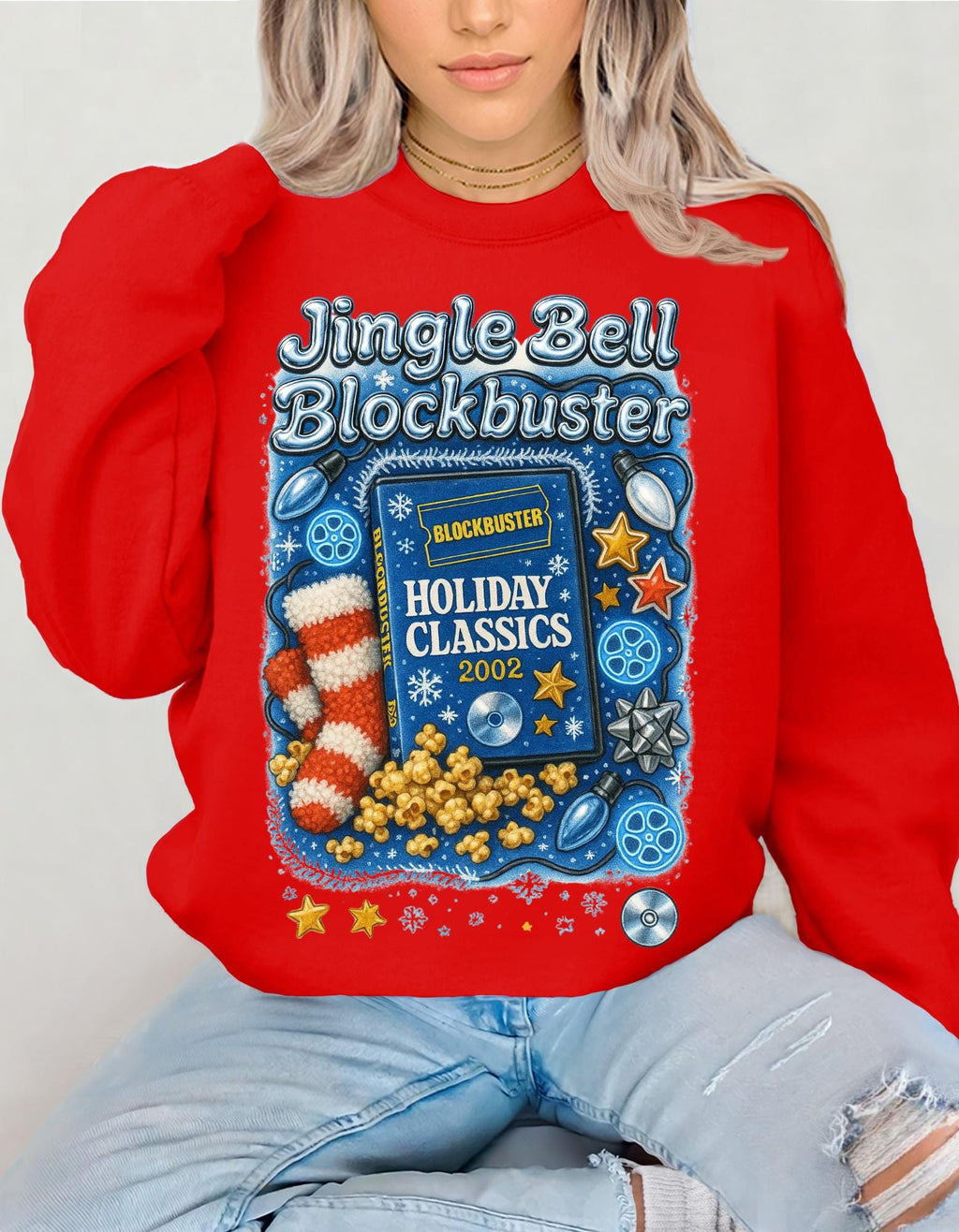 Holiday Movie Crewneck Sweatshirt - Cozy Christmas Gift for Film Lovers, Festive Winter Unisex Jumper