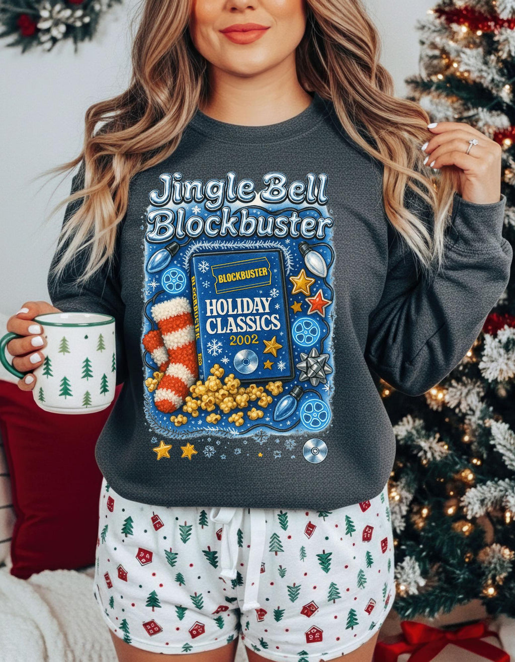 Holiday Movie Crewneck Sweatshirt - Cozy Christmas Gift for Film Lovers, Festive Winter Unisex Jumper