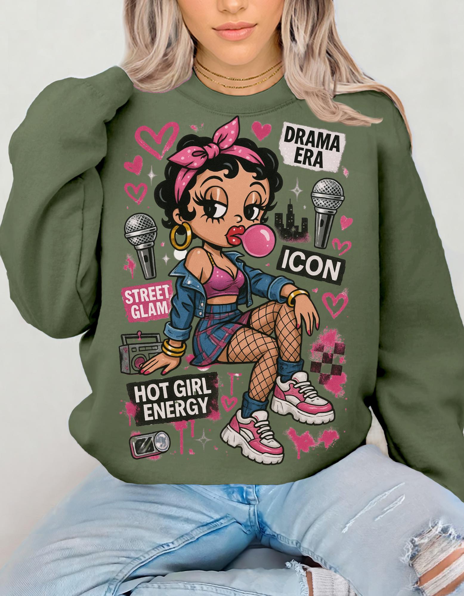 Boop Street Style Sweatshirt, Unisex Fashion Top