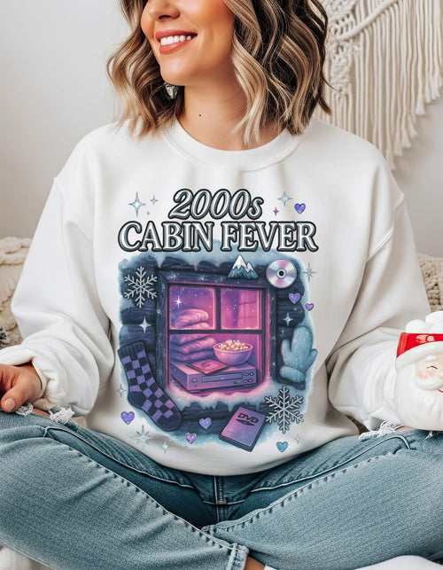 2000s Cabin Fever Sweatshirt - Unisex Cozy Crewneck Nostalgic Y2K Loungewear Graphic Pullover