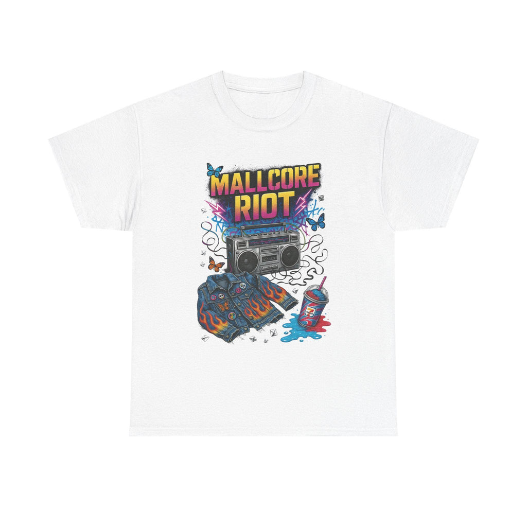 Mallcore Riot Graphic Tee: 90s Grunge Skater Style Alternative Streetwear Fashion