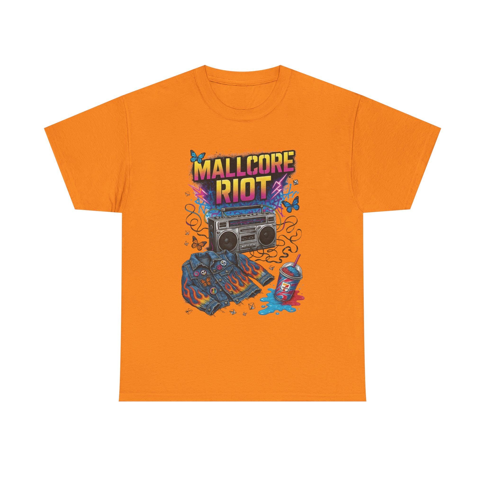 Mallcore Riot Graphic Tee: 90s Grunge Skater Style Alternative Streetwear Fashion