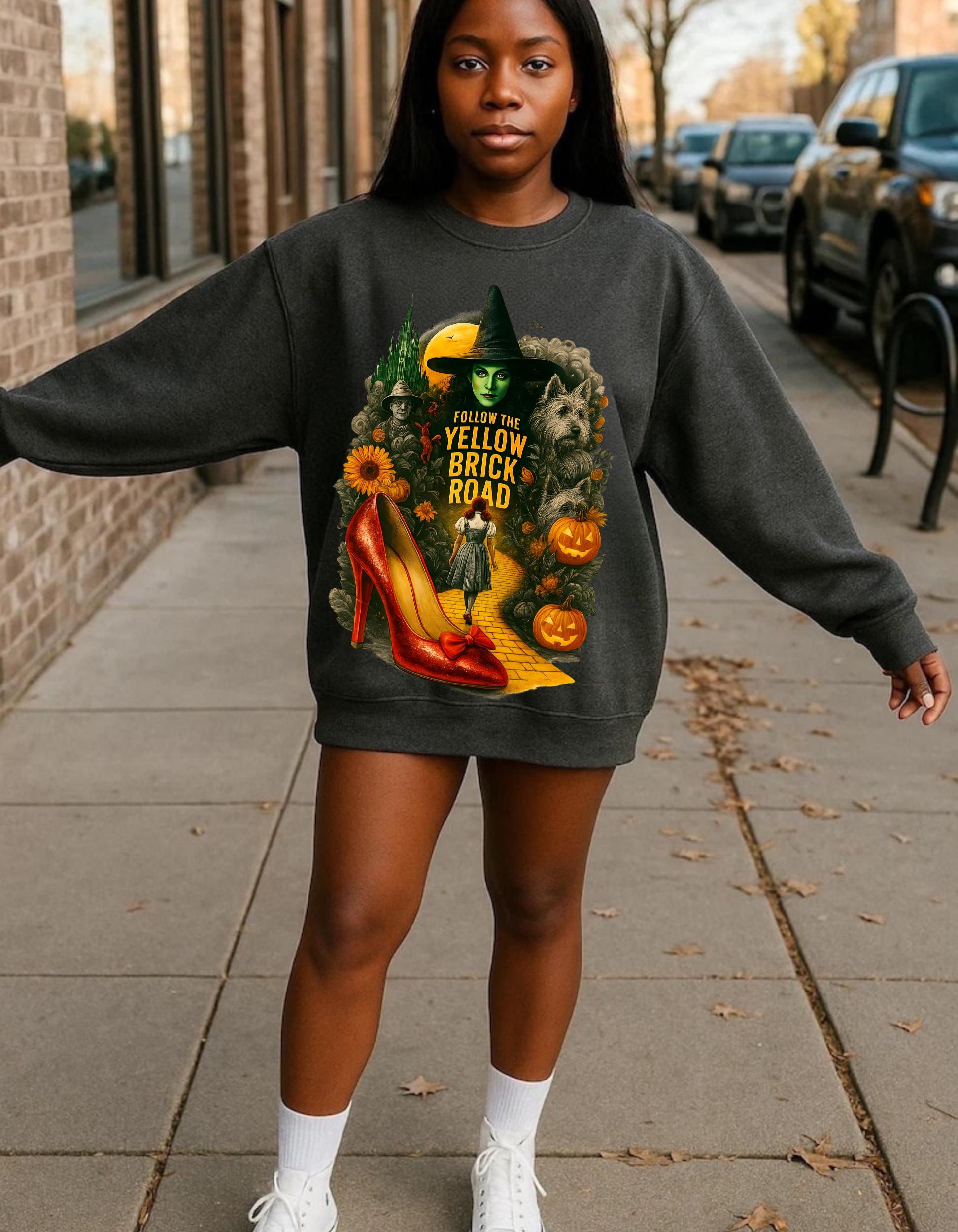 Personalizable Emerald City Autumn Sweatshirt - Festive parody Wizard of Oz Inspired Apparel