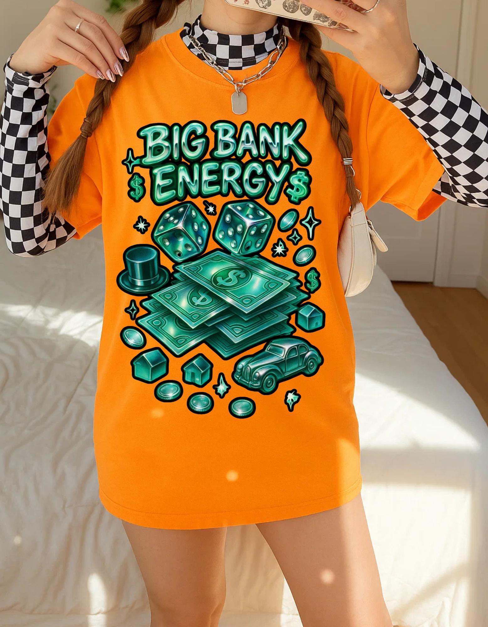 Big Bank Energy Graphic Tee: Y2K Money Moves Streetwear Shirt