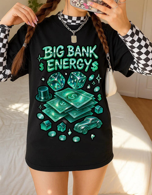 Big Bank Energy Graphic Tee: Y2K Money Moves Streetwear Shirt