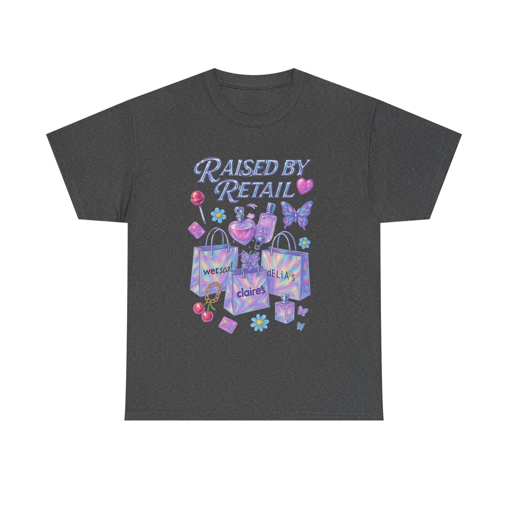 Raised by Retail Graphic Tee | Y2K Nostalgia Shirt | Mall Babe Era T-Shirt
