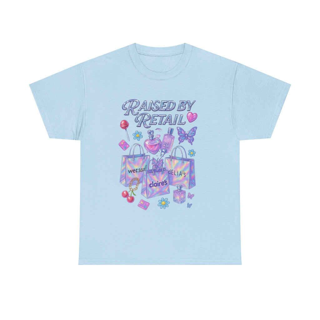 Raised by Retail Graphic Tee | Y2K Nostalgia Shirt | Mall Babe Era T-Shirt
