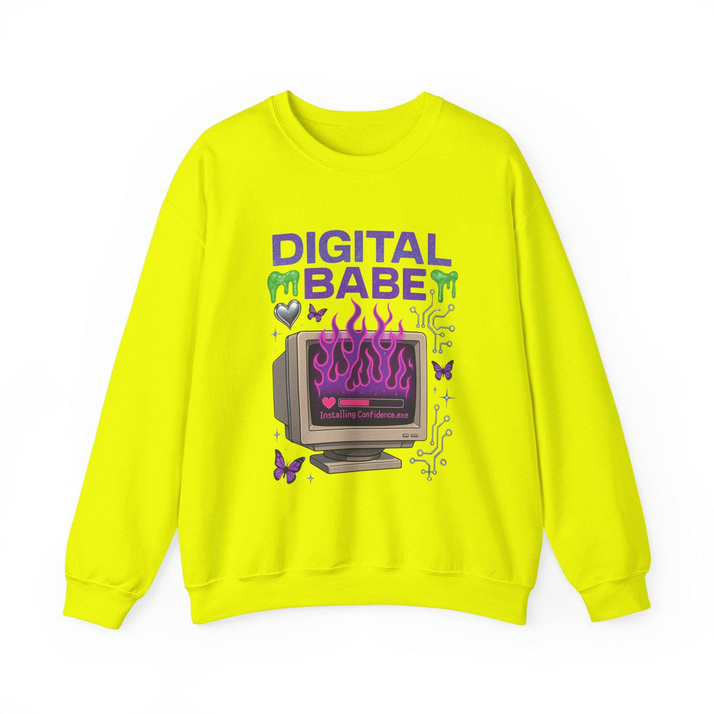 Y2K Cyber Girl Sweatshirt | Retro Computer Graphic Crewneck
