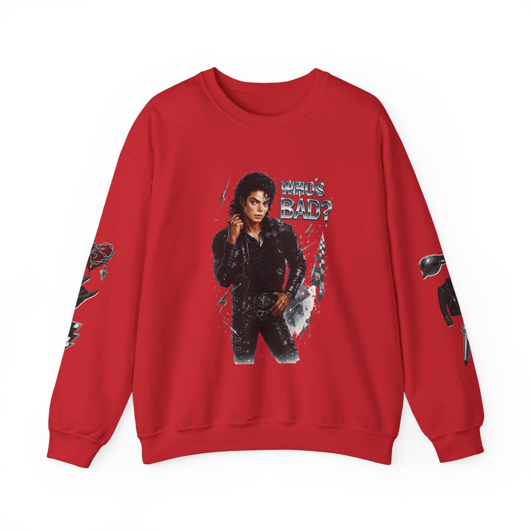 Mj parody Sweatshirt: King of Pop, Who's Bad Crewneck