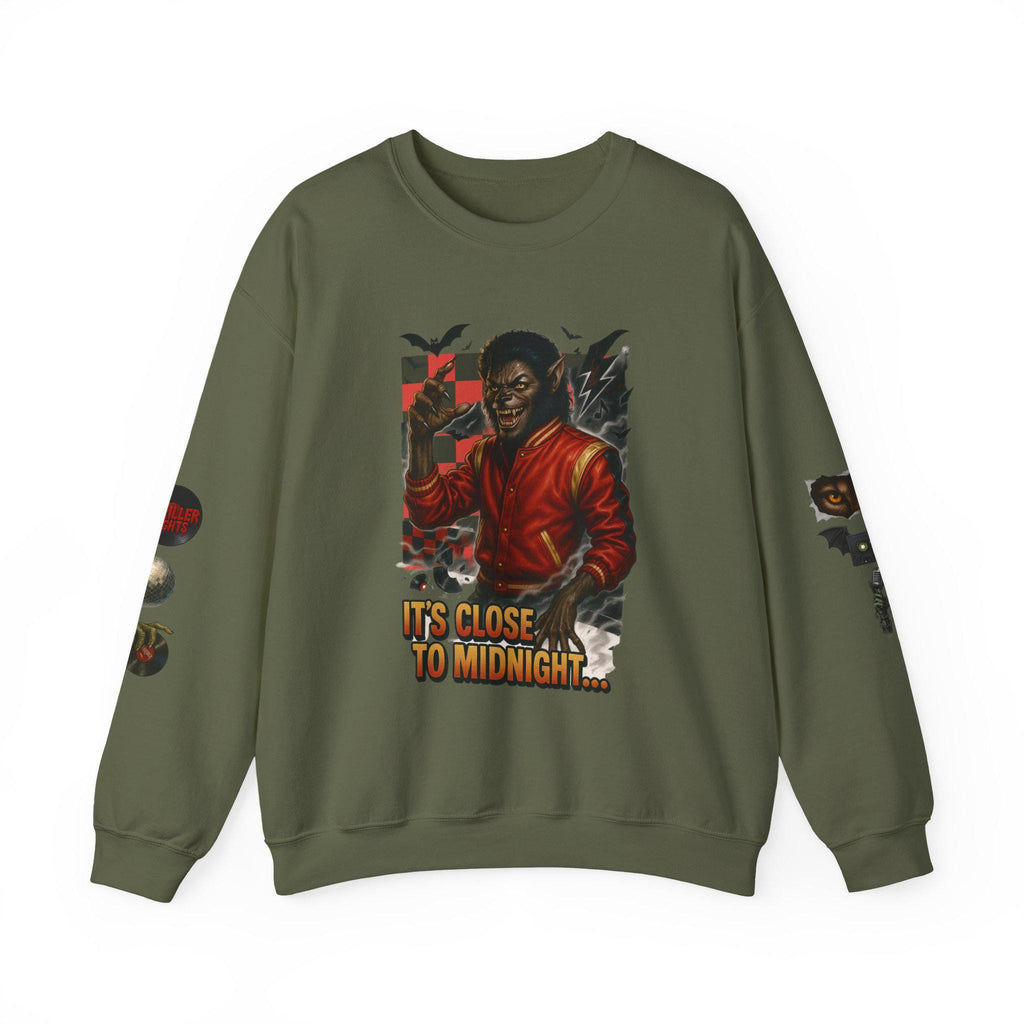 Retro Werewolf Sweatshirt: 80s Music Icon Thrills Crewneck