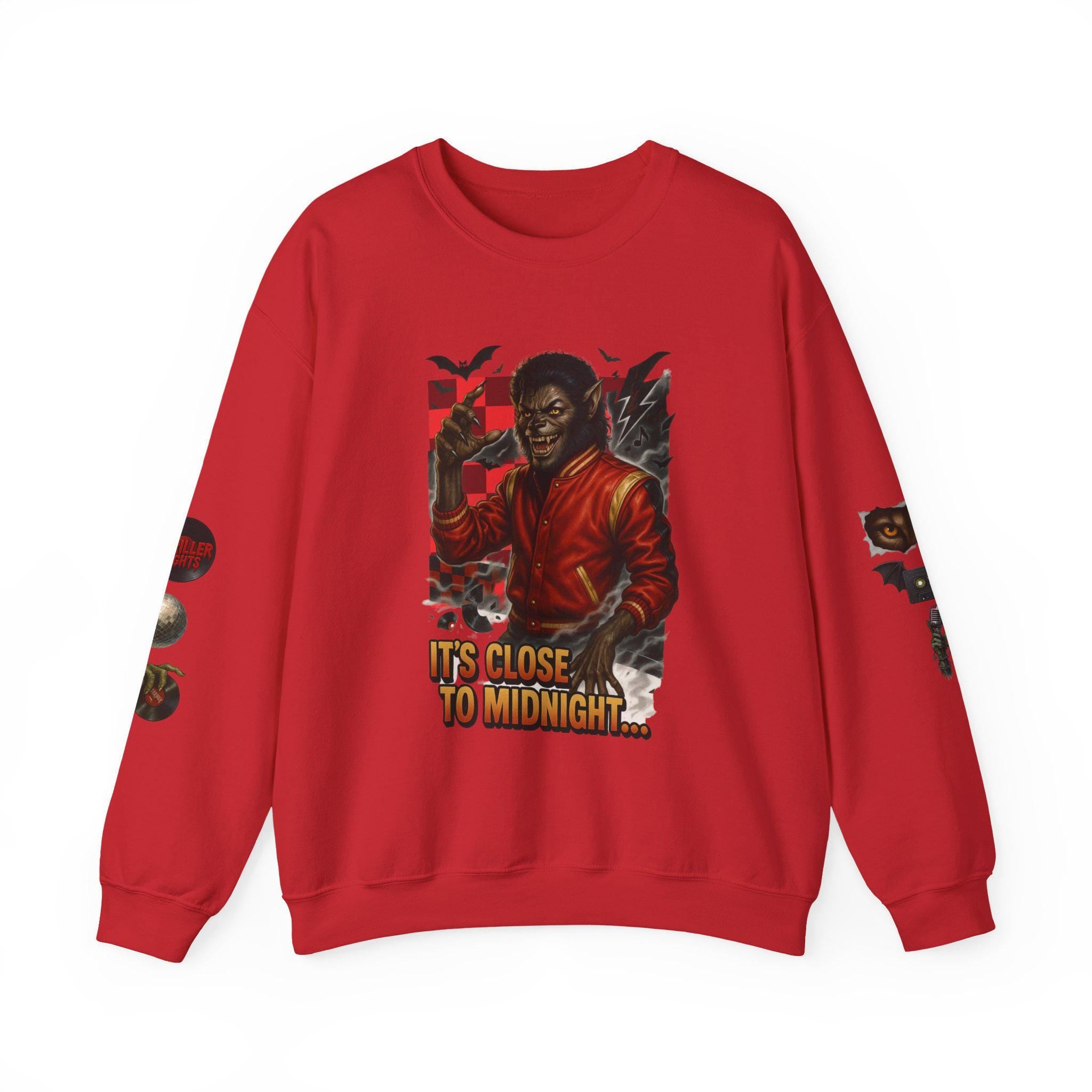 Retro Werewolf Sweatshirt: 80s Music Icon Thrills Crewneck