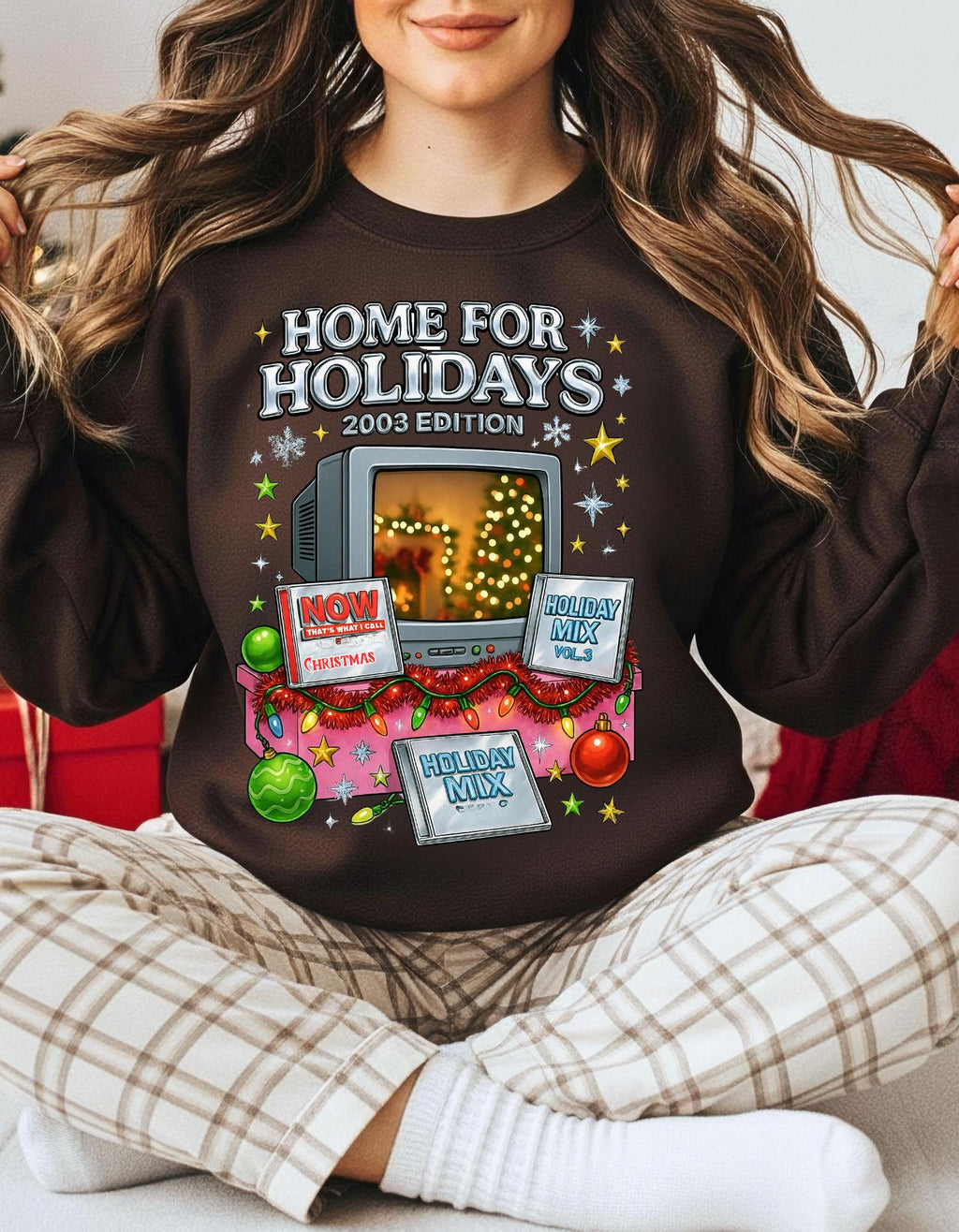 Y2K Christmas Sweatshirt 2003 Edition Retro Holiday Design Vintage Xmas Pullover Cozy Winter Gift