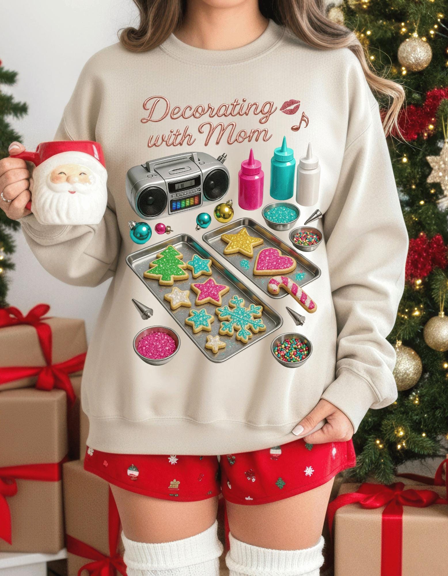 Cookie Decorating with Mom Sweatshirt, Christmas Baking Crewneck