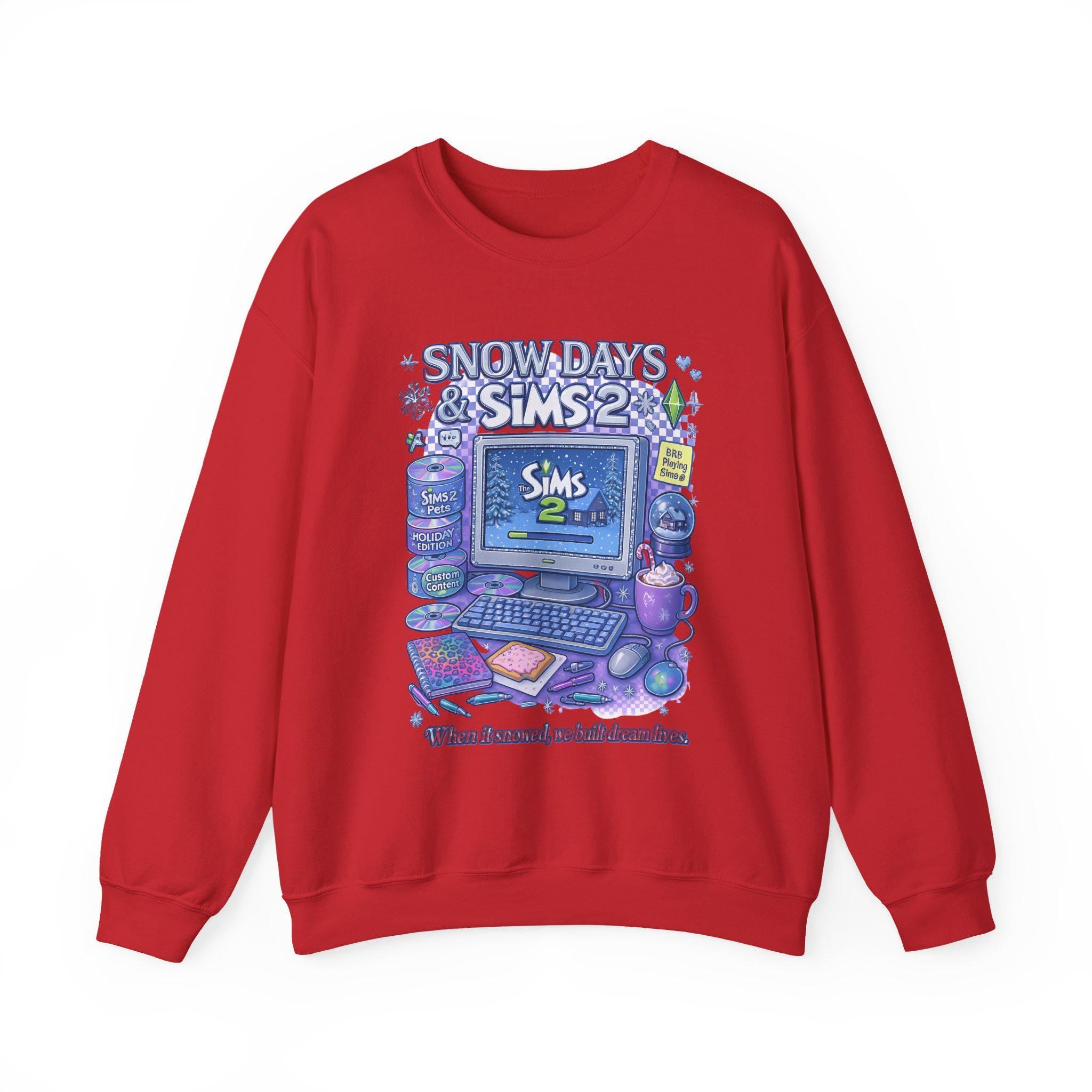 Y2K Life Simulation Gamer Sweatshirt | Retro simulation Crewneck