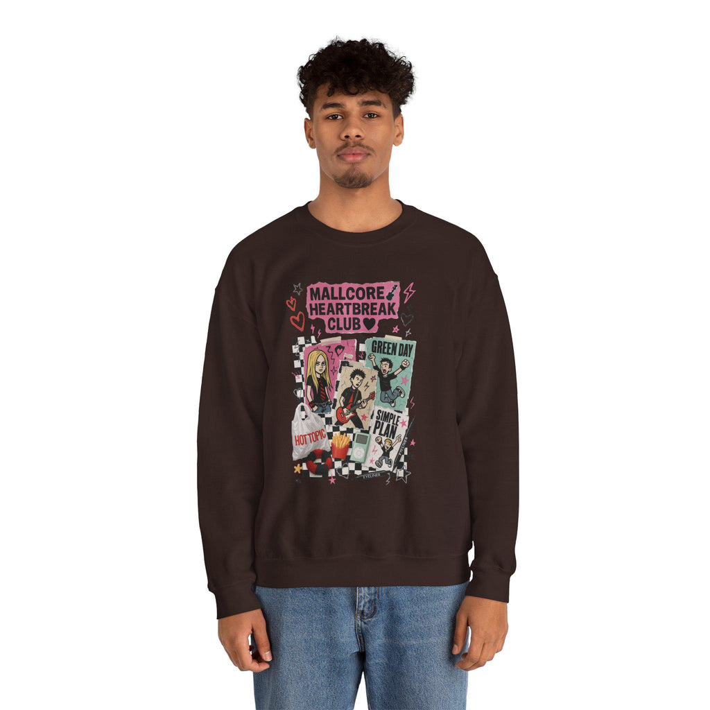 Y2K Pop Punk Graphic Sweatshirt | Mallcore Heartbreak Club Tee