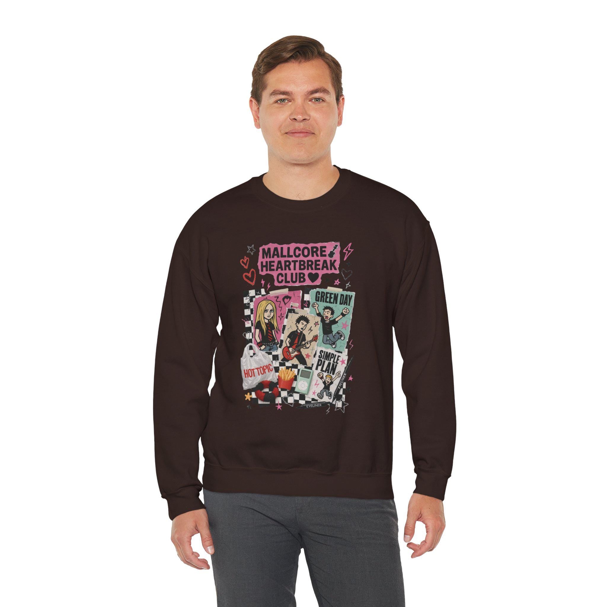 Y2K Pop Punk Graphic Sweatshirt | Mallcore Heartbreak Club Tee