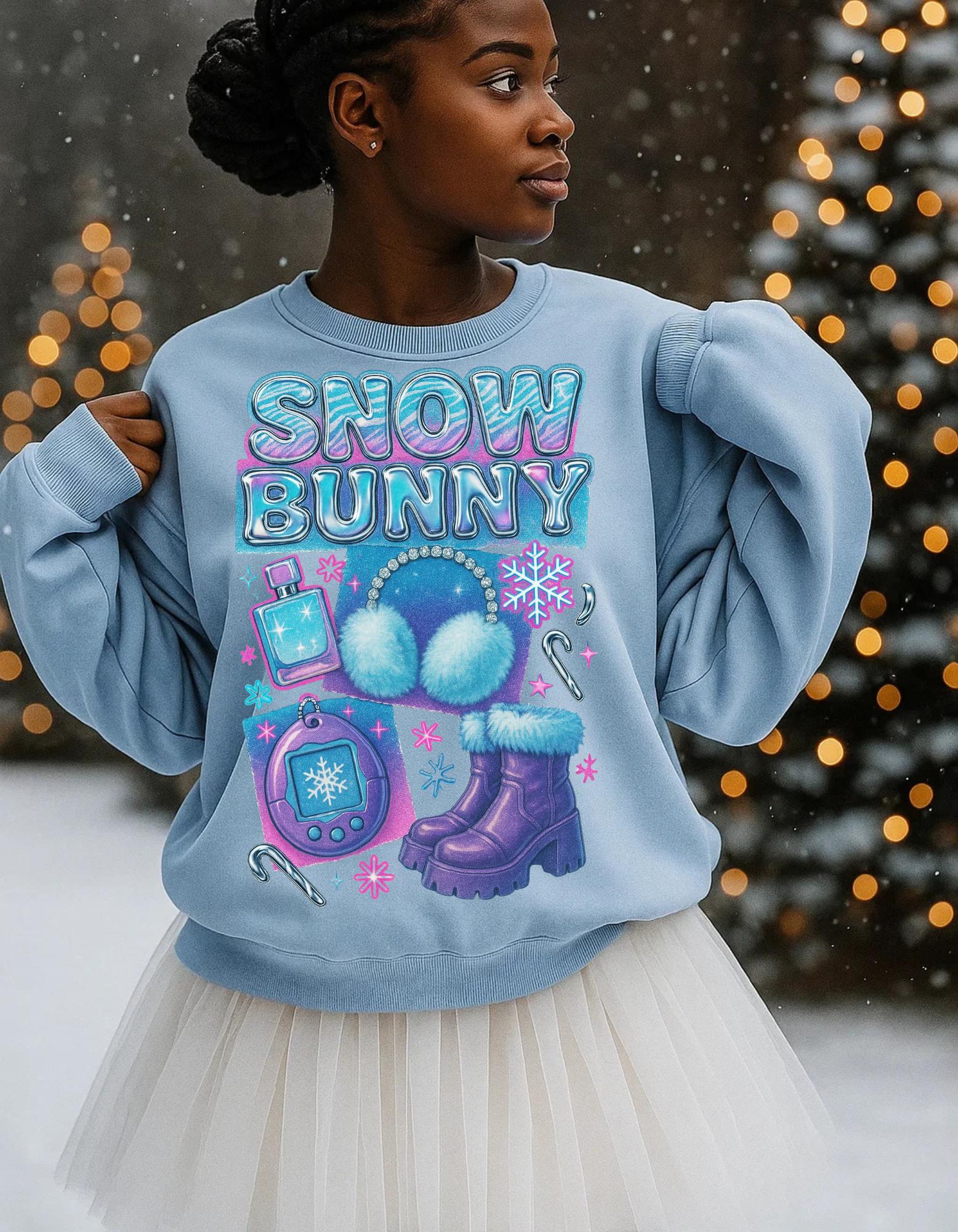 Snow Bunny Graphic sweatshirt: Winter Unisex Heavy Cotton Shirt