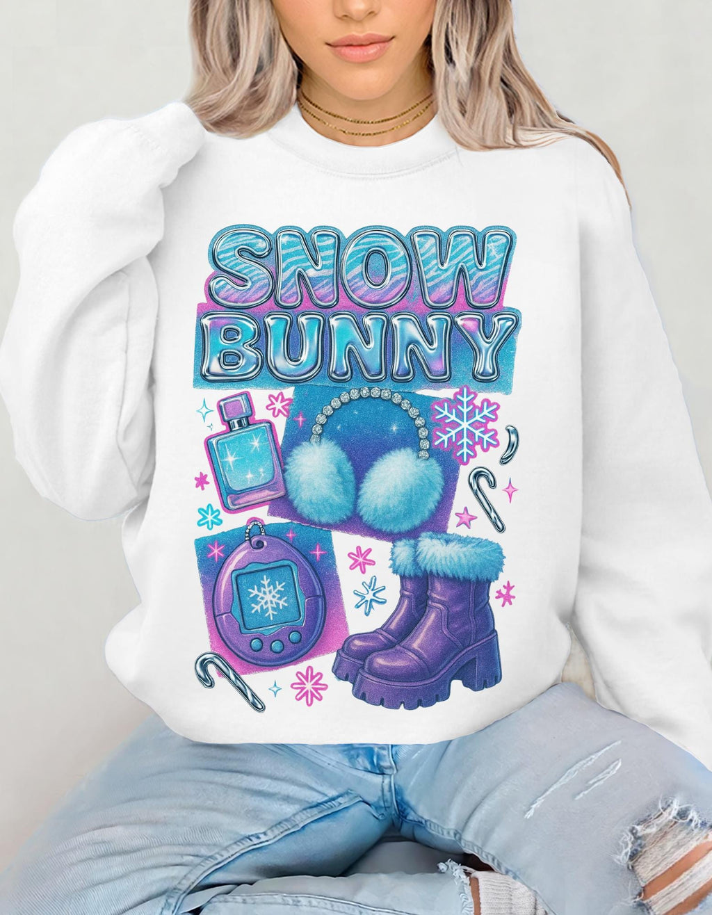 Snow Bunny Graphic sweatshirt: Winter Unisex Heavy Cotton Shirt