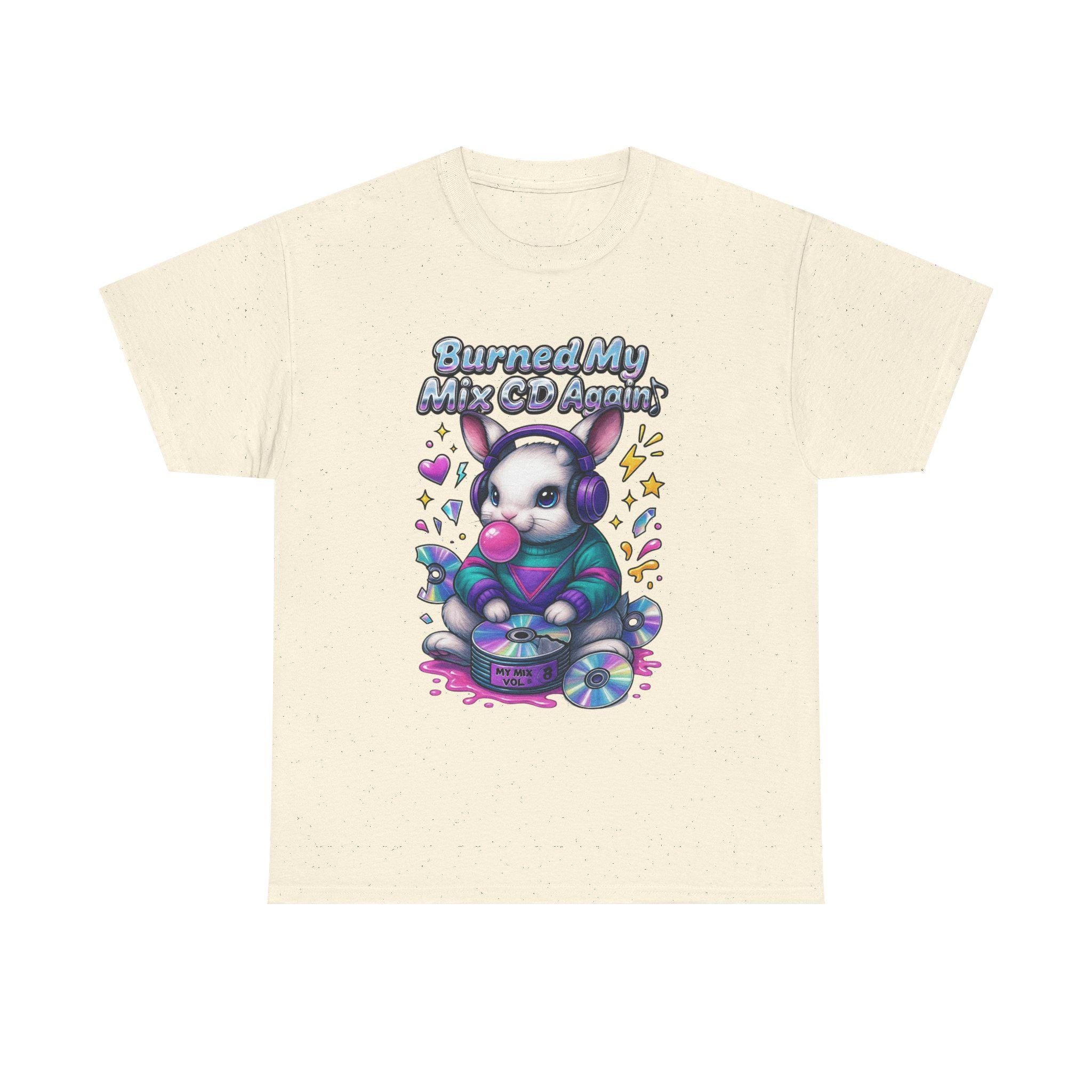 Y2K Bunny Graphic Tee Lime Green Oversized Unisex T-Shirt Vintage Cotton Casual Wear Gift
