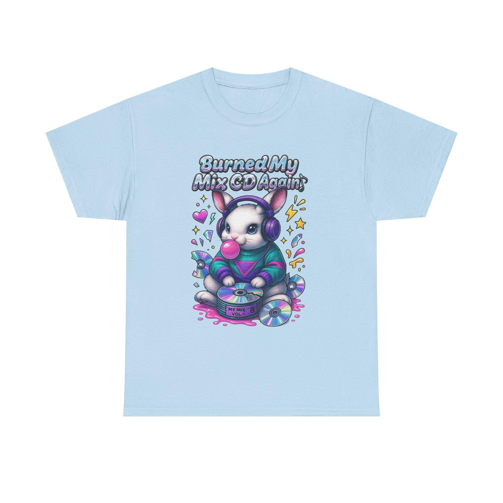 Y2K Bunny Graphic Tee Lime Green Oversized Unisex T-Shirt Vintage Cotton Casual Wear Gift