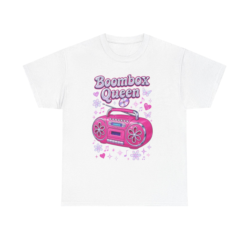 90s Boombox Queen T-Shirt: Vintage Floral Graphic, Retro Hip Hop Style