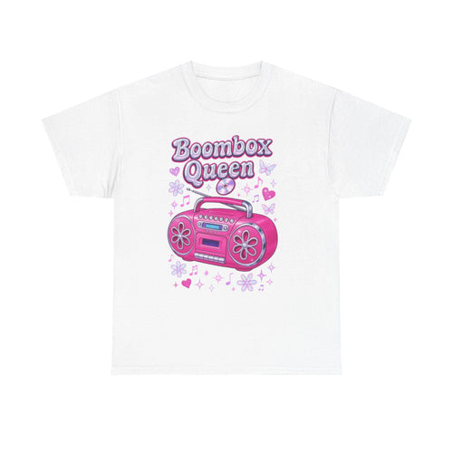 90s Boombox Queen T-Shirt: Vintage Floral Graphic, Retro Hip Hop Style