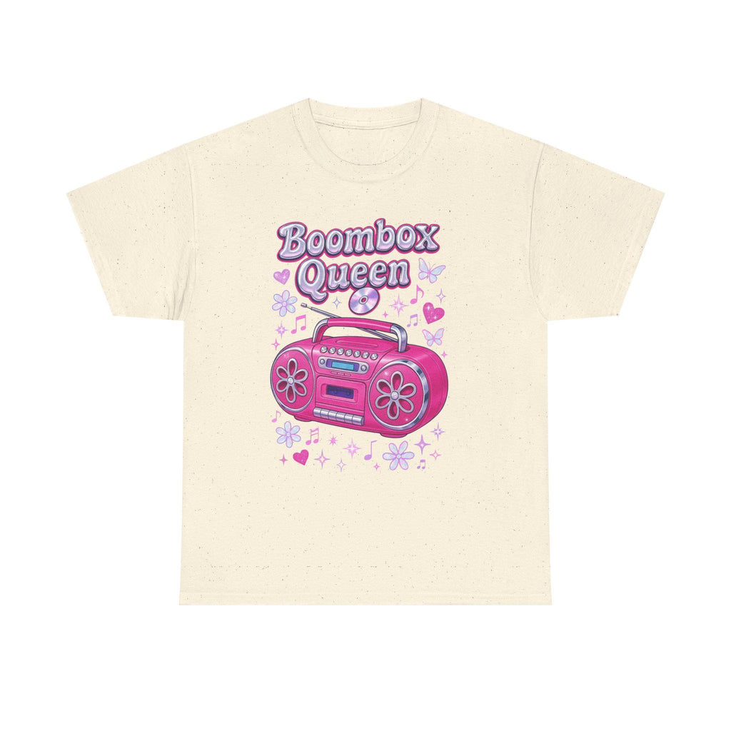 90s Boombox Queen T-Shirt: Vintage Floral Graphic, Retro Hip Hop Style