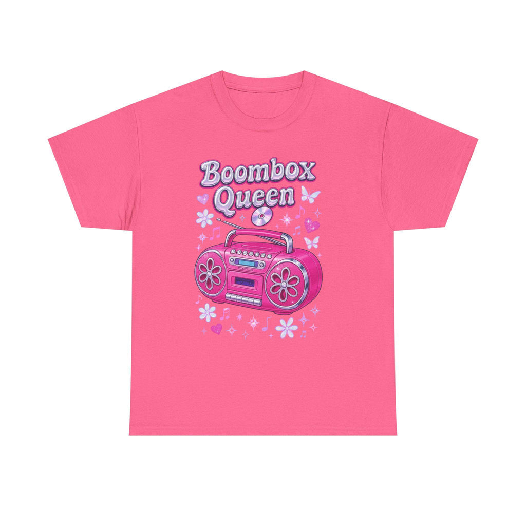 90s Boombox Queen T-Shirt: Vintage Floral Graphic, Retro Hip Hop Style