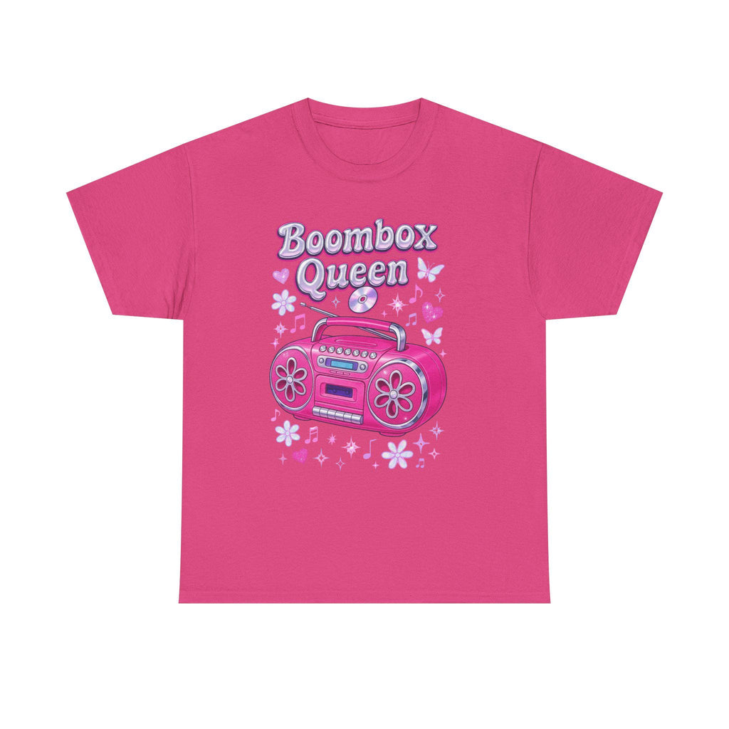 90s Boombox Queen T-Shirt: Vintage Floral Graphic, Retro Hip Hop Style