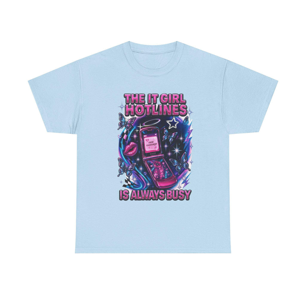 Y2K It Girl Hotline Tee - Retro 90s Graphic Print