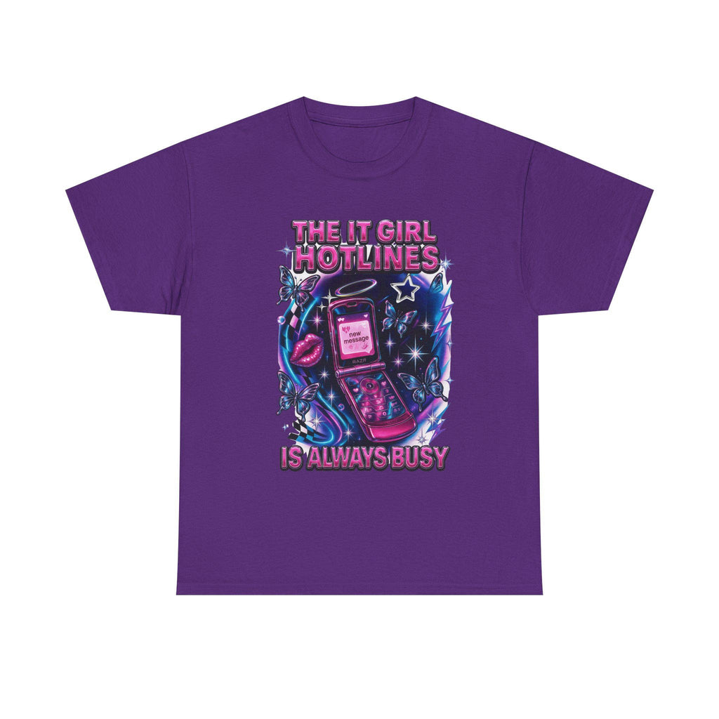 Y2K It Girl Hotline Tee - Retro 90s Graphic Print