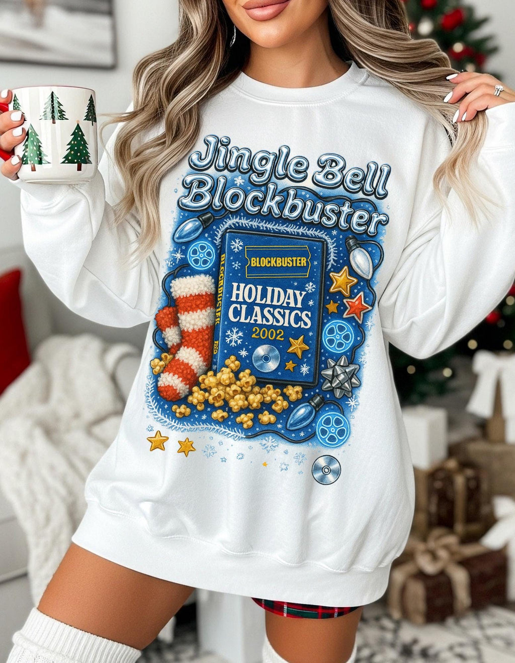 Holiday Movie Crewneck Sweatshirt - Cozy Christmas Gift for Film Lovers, Festive Winter Unisex Jumper
