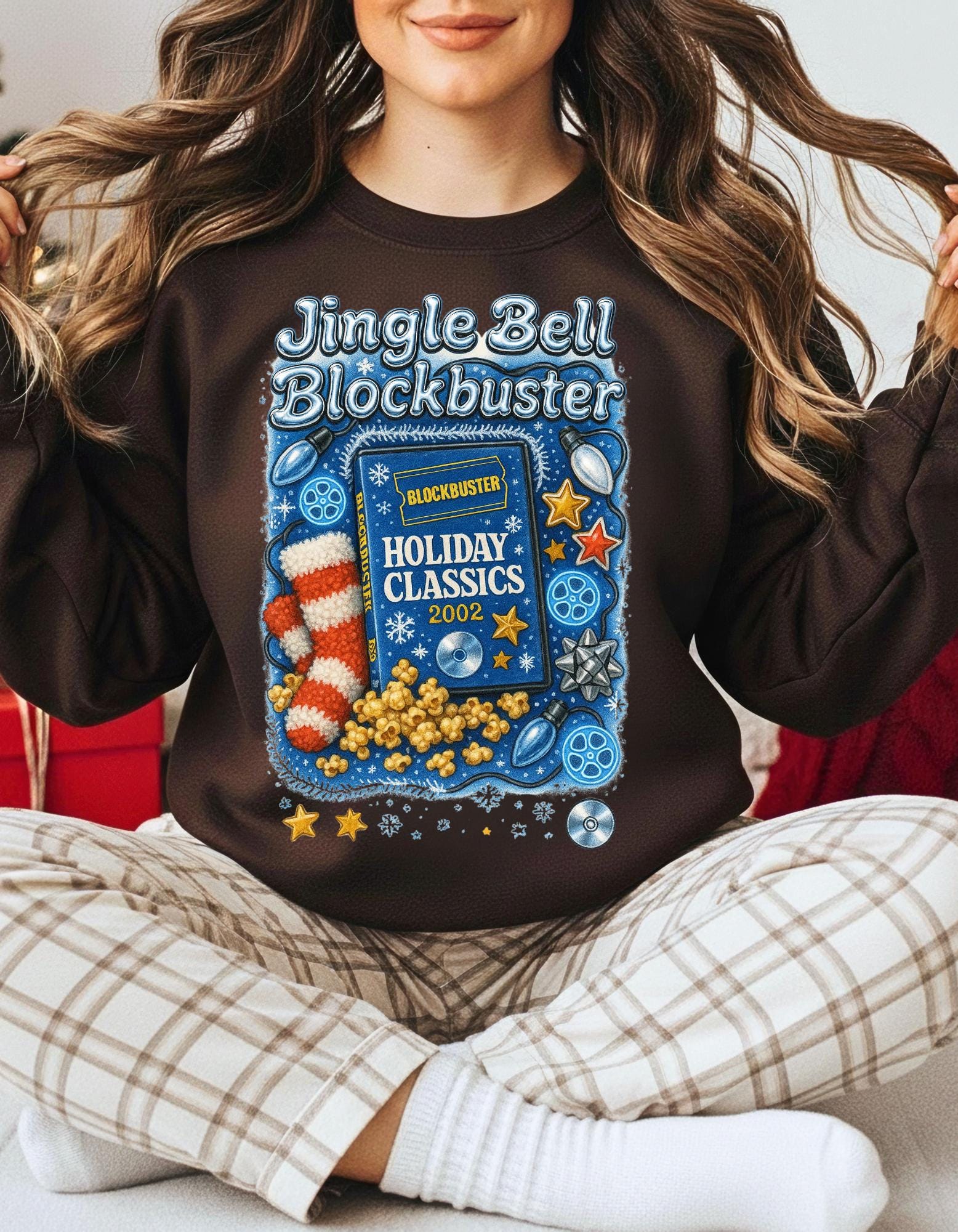 Holiday Movie Crewneck Sweatshirt - Cozy Christmas Gift for Film Lovers, Festive Winter Unisex Jumper