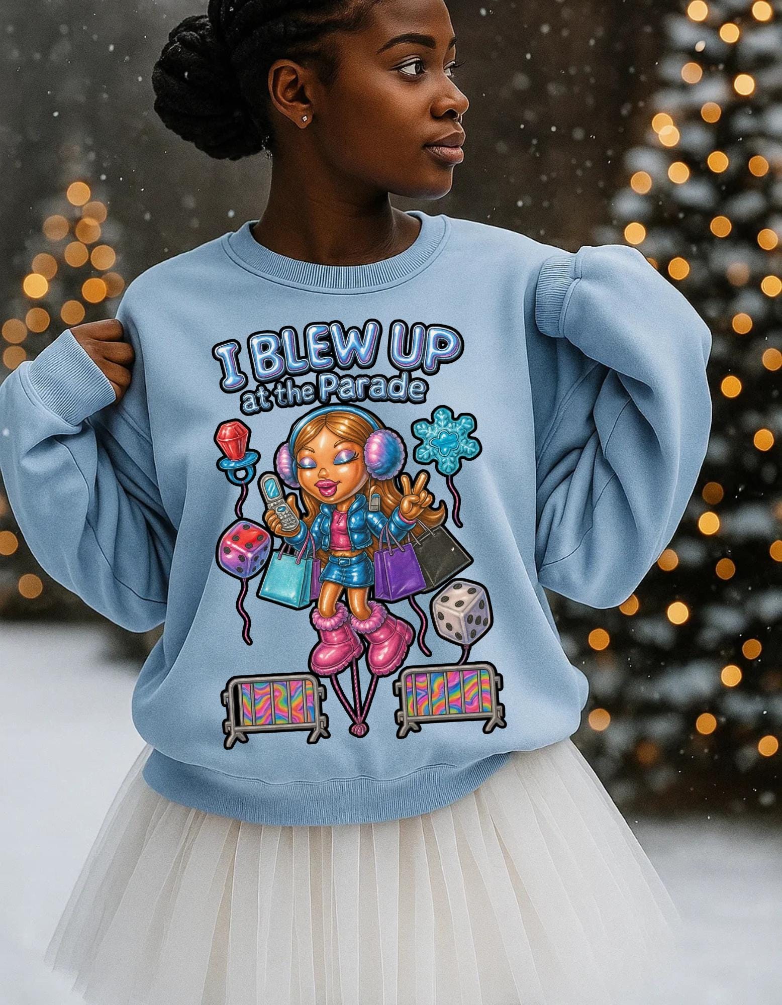 Parade Character Crewneck Sweatshirt | Balloon Pop Art