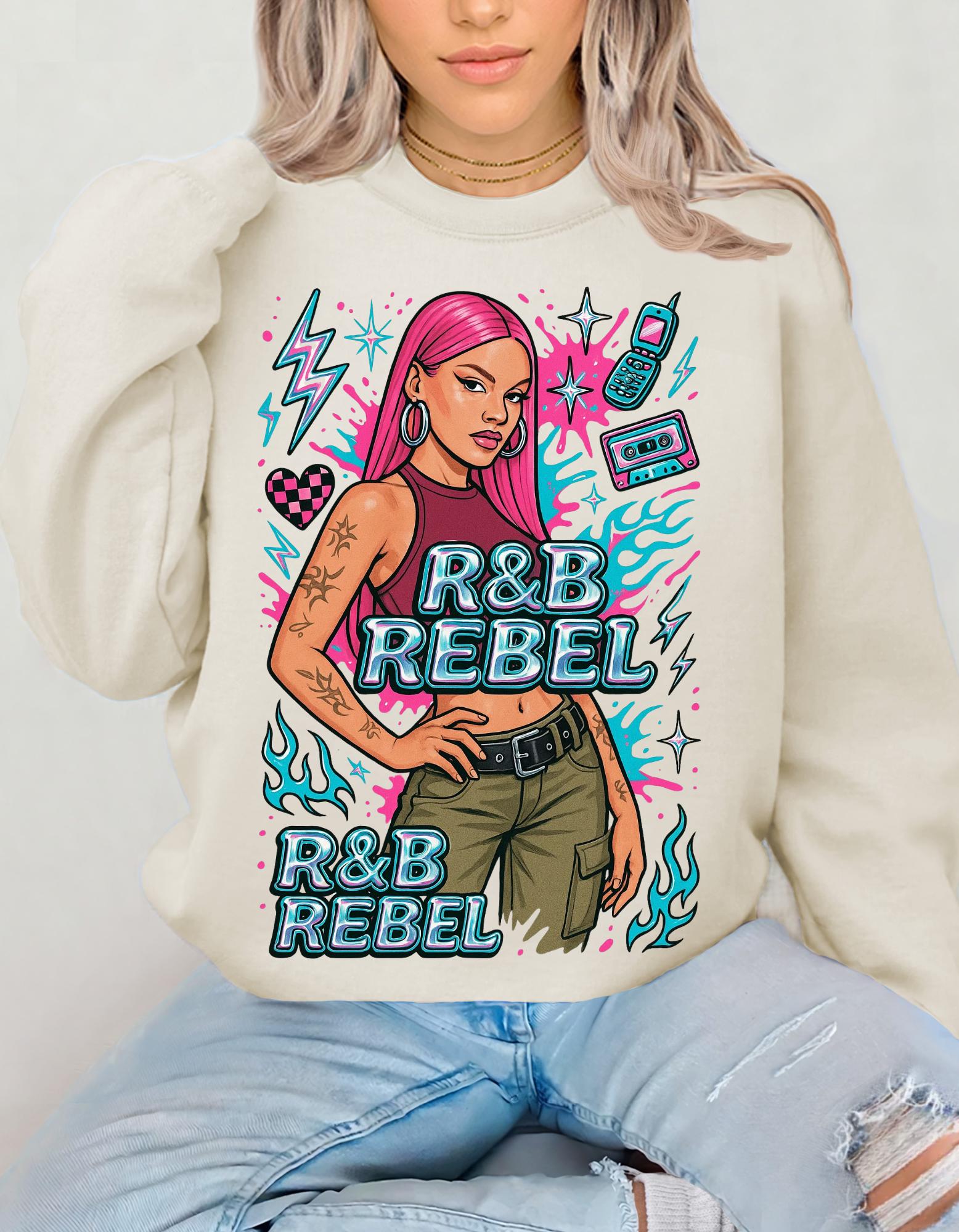 Retro 90s R&B Rebel Sweatshirt, Vintage Music Fan Gift