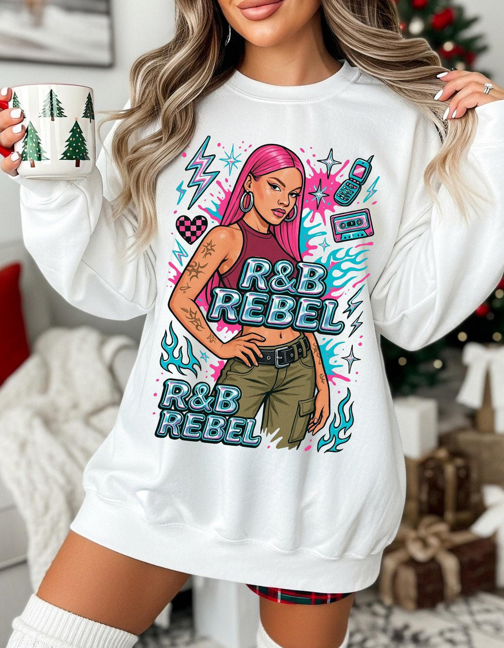 Retro 90s R&B Rebel Sweatshirt, Vintage Music Fan Gift