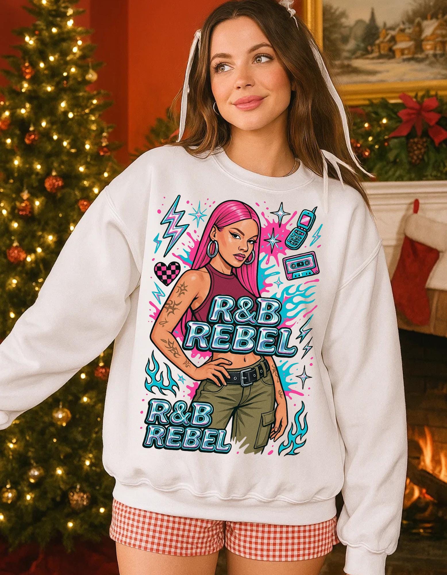 Retro 90s R&B Rebel Sweatshirt, Vintage Music Fan Gift