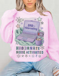 Cozy Hibernation Crewneck Sweatshirt, Winter Loungewear
