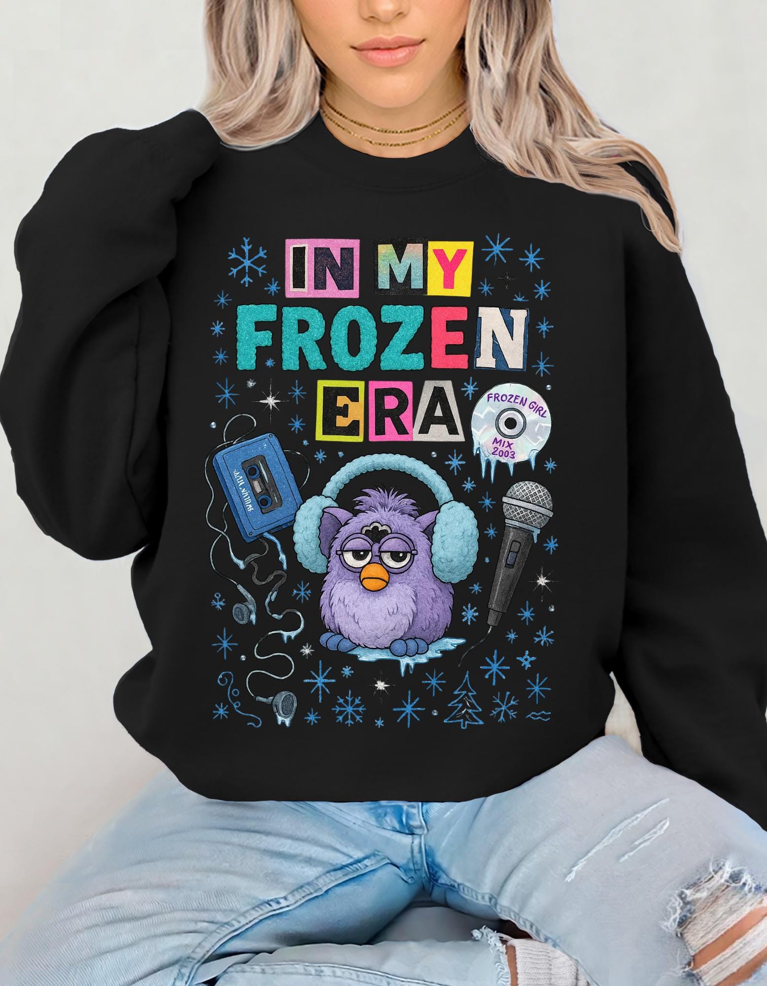 In My Frozen Era Sweatshirt | Purple Furby Graphic