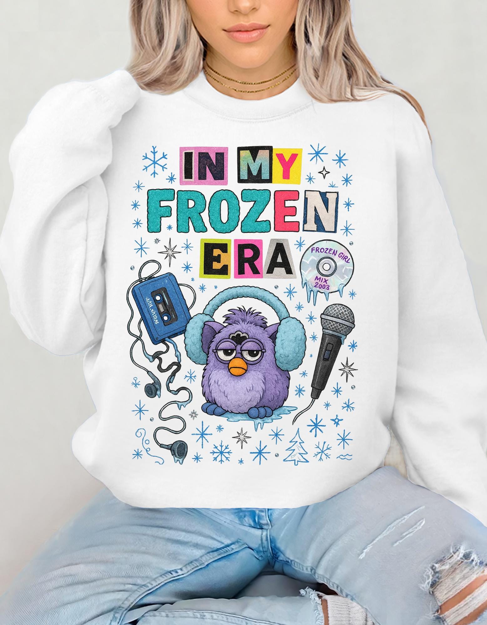 In My Frozen Era Sweatshirt | Purple Furby Graphic