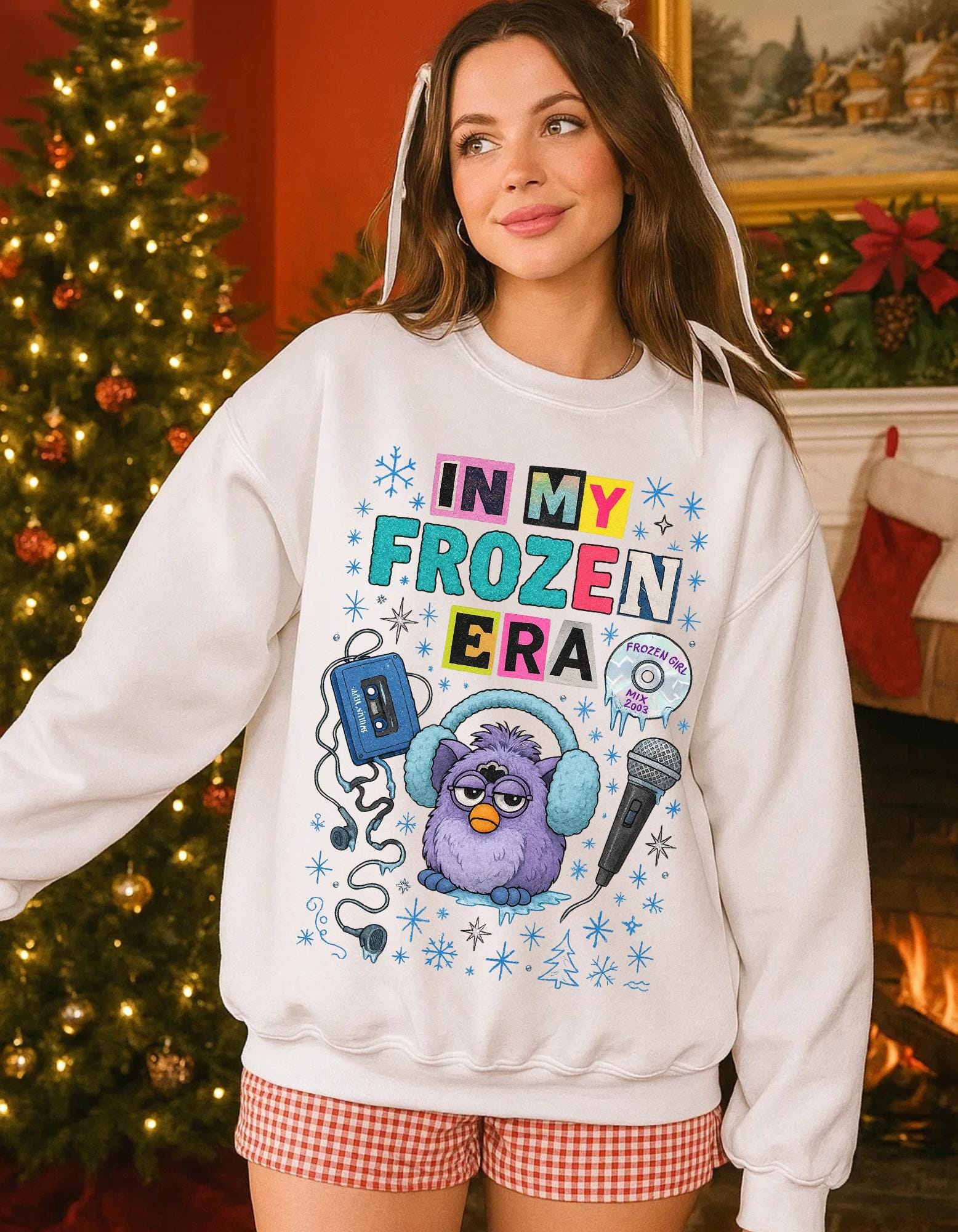 In My Frozen Era Sweatshirt | Purple Furby Graphic