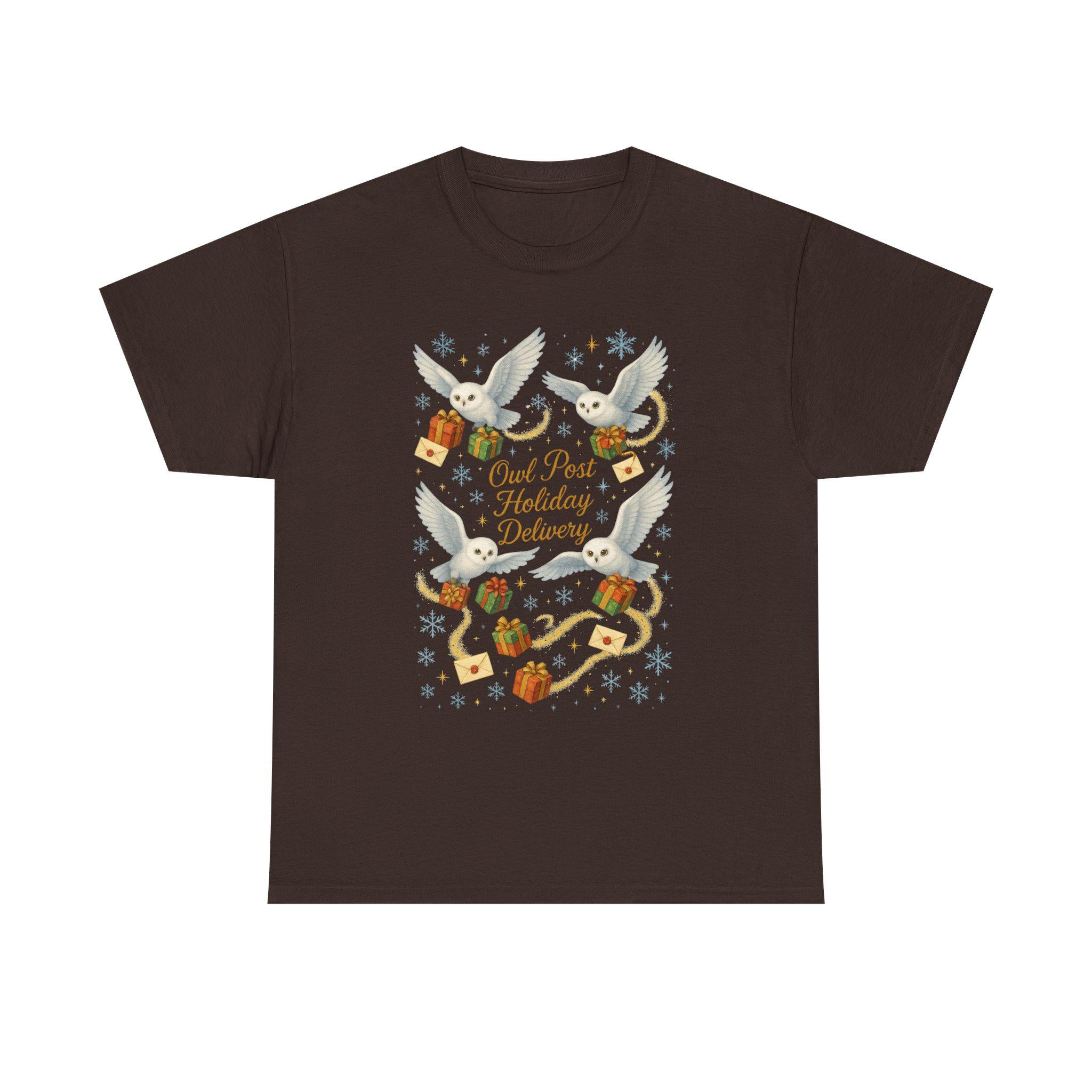 Magical Owl Holiday Delivery Sweatshirt: Potter Fans Christmas Pullover