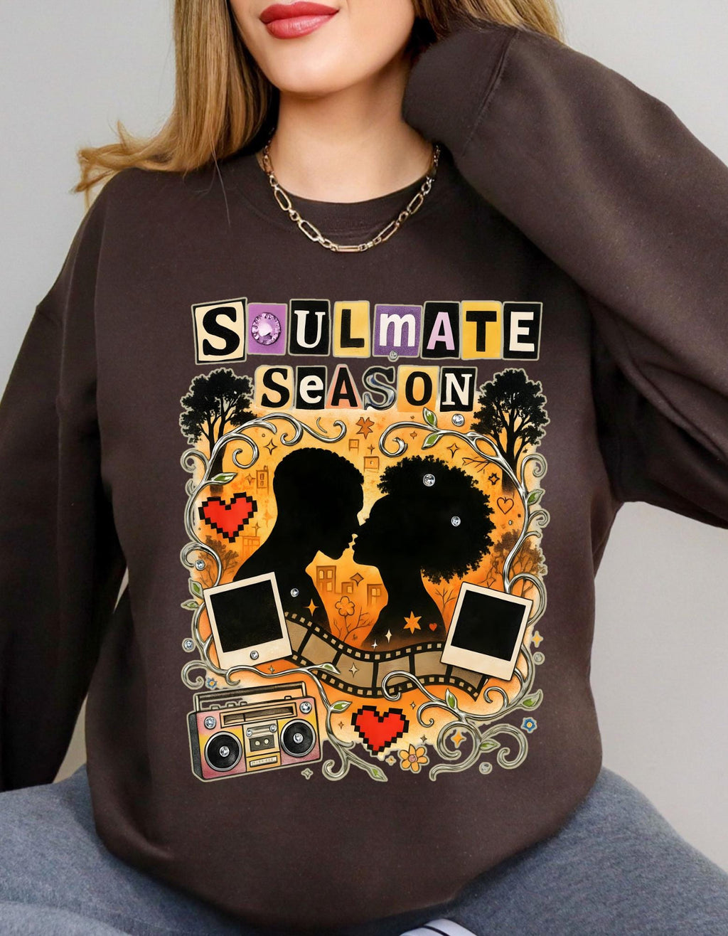 Black Love Sweatshirt: Soulmate Season Unisex Crewneck