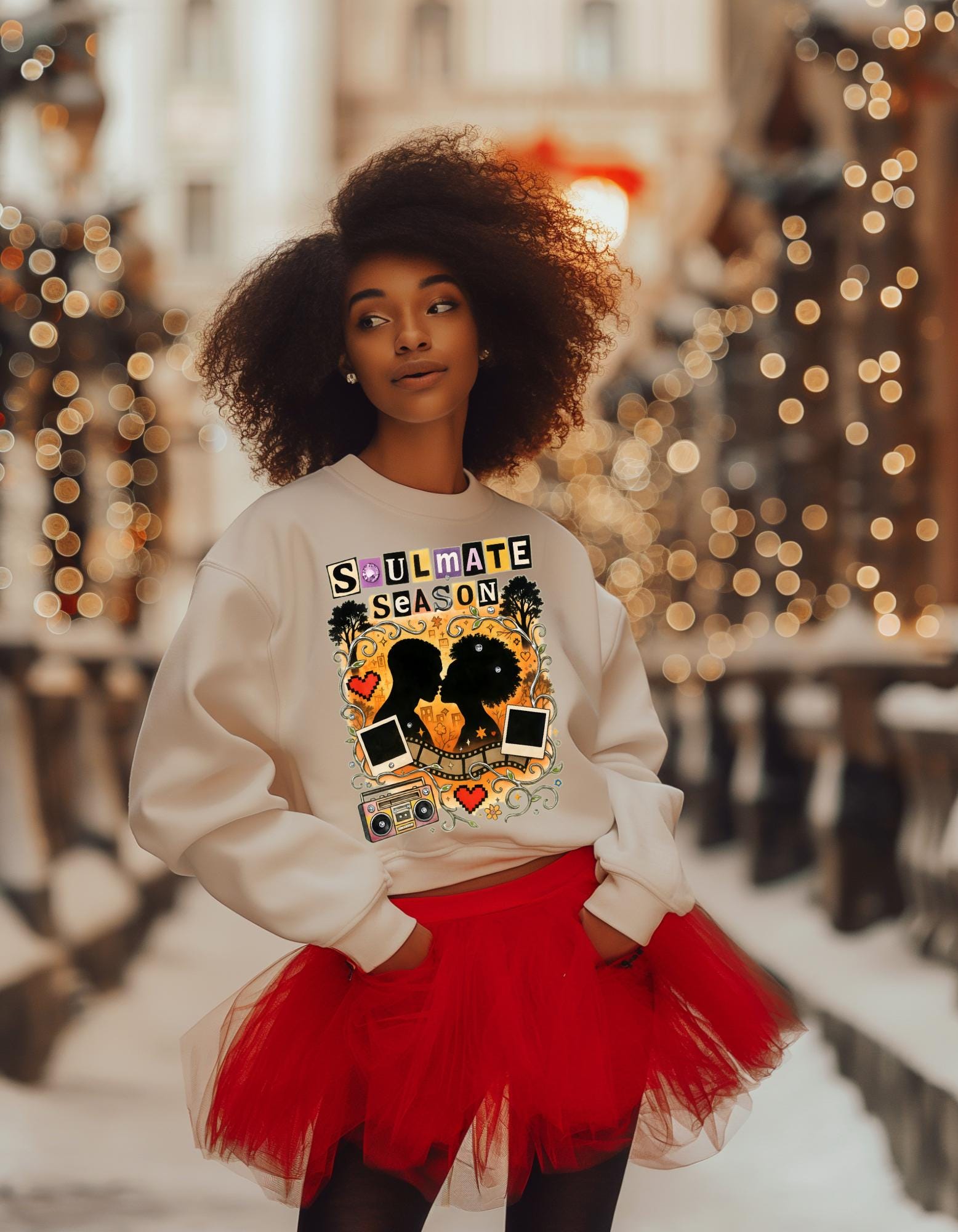 Black Love Sweatshirt: Soulmate Season Unisex Crewneck