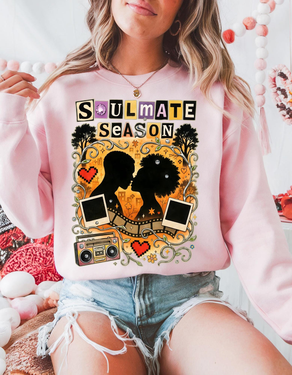 Black Love Sweatshirt: Soulmate Season Unisex Crewneck