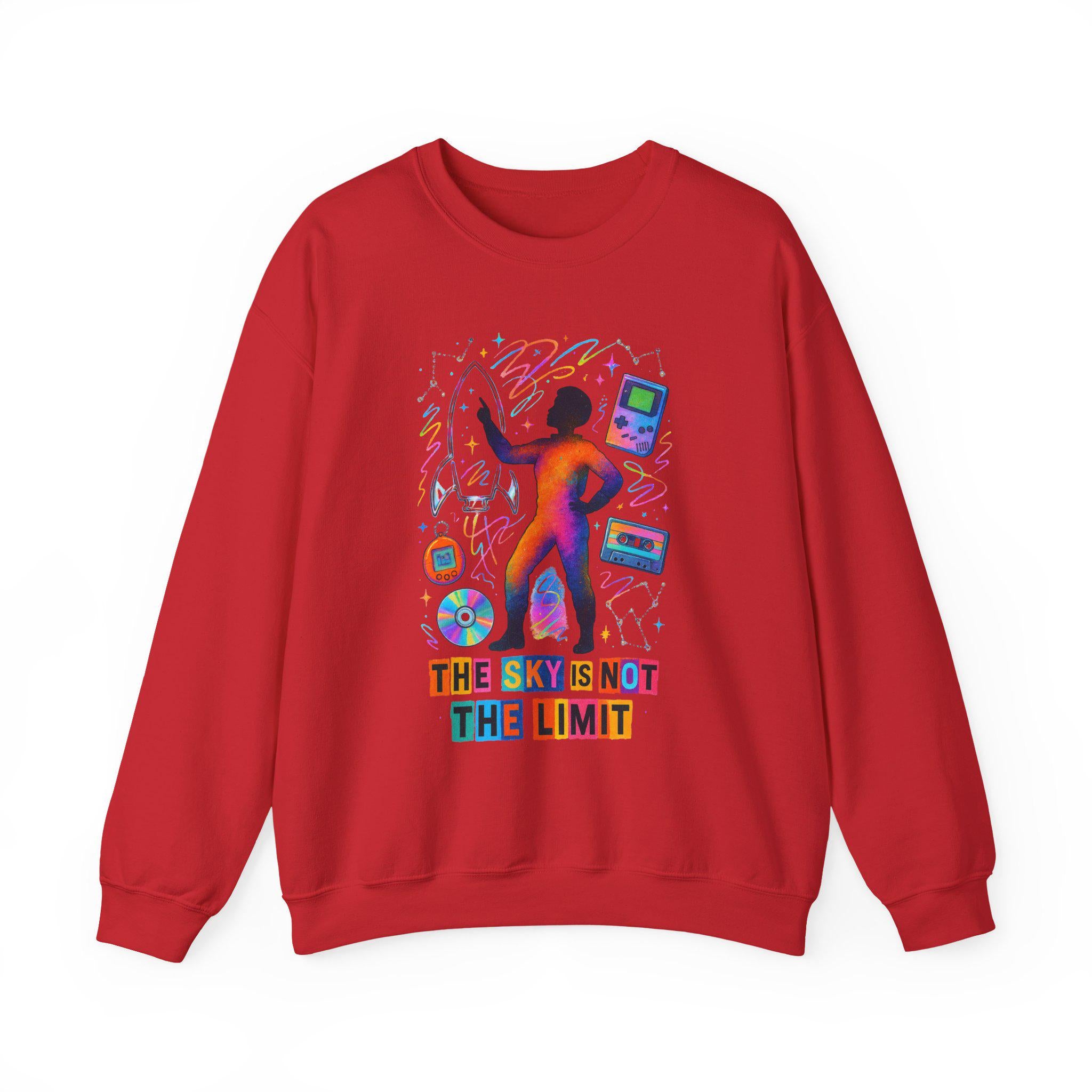 Black Astronaut History Crewneck Sweatshirt | Sky Is Not The Limit | Inspiring Space Hero Apparel