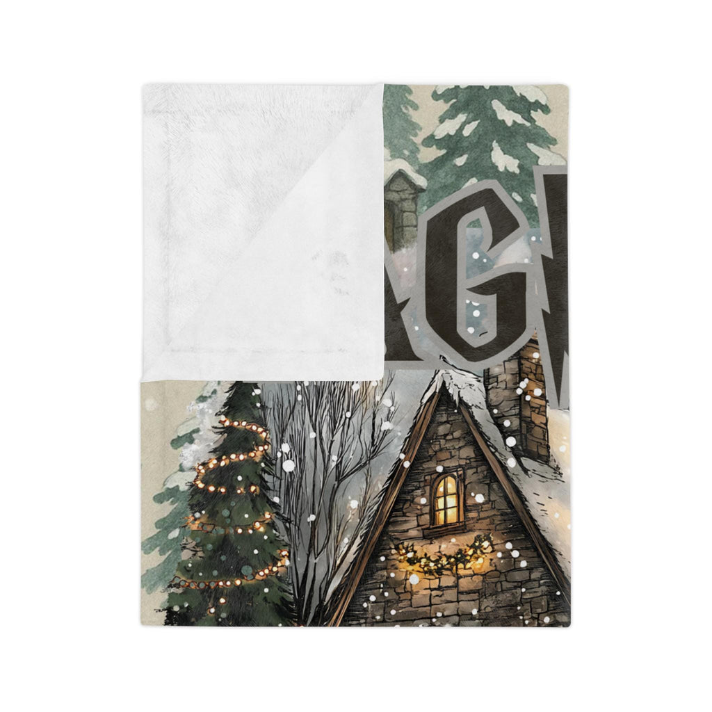 Winter Wonderland Christmas Tree Farm Vintage Holiday Crewneck Blanket - Cozy Cottage Throw Gift